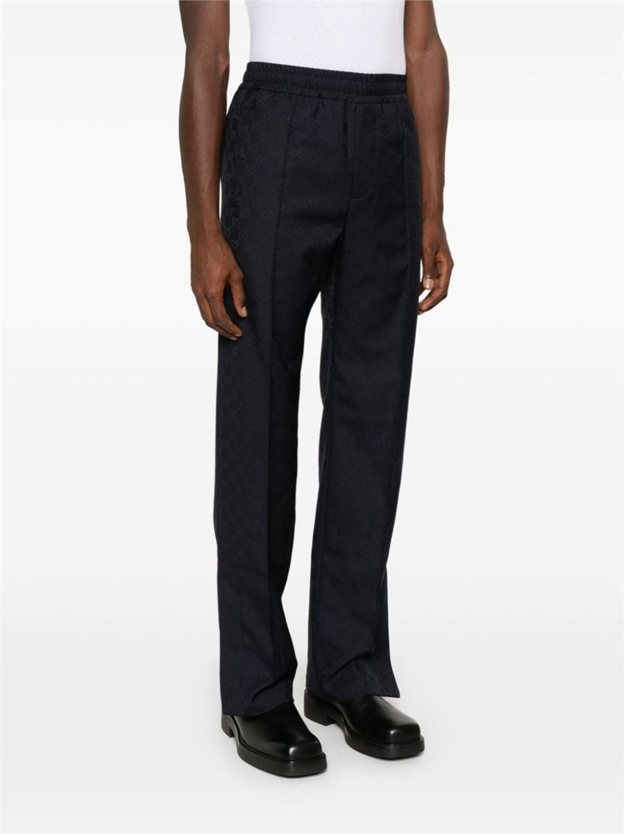 GG SUPREME-JACQUARD STRAIGHT TROUSERS GUCCI