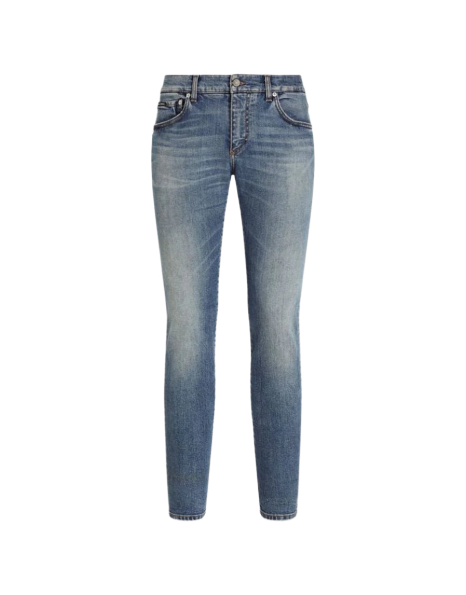 SKINNY STRETCH COTTON JEANS WITH TAG