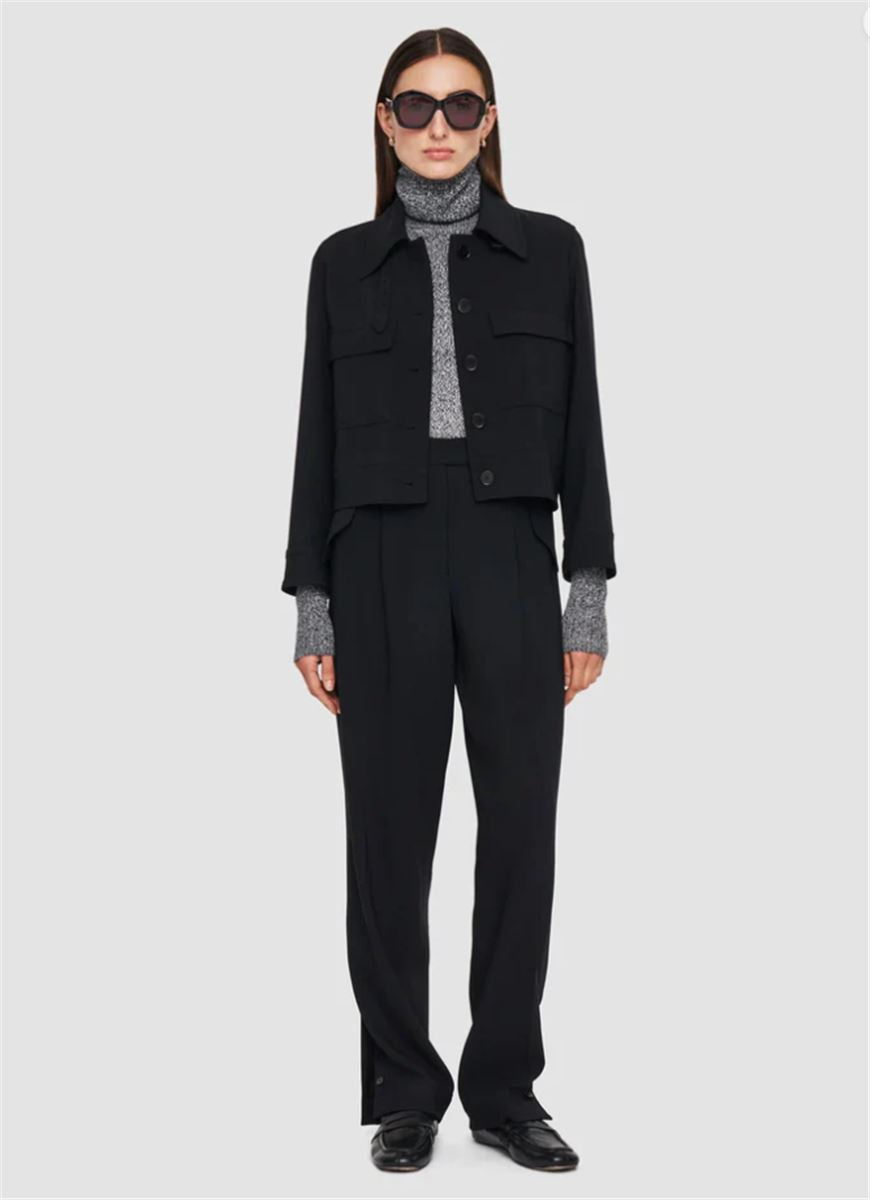 JOSEPH MISTRAL CROPPED JACKET BLACK