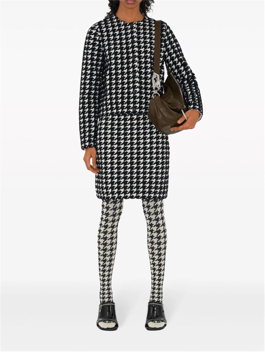 HOUNDSTOOTH-PATTERN CREW-NECK JUMPER