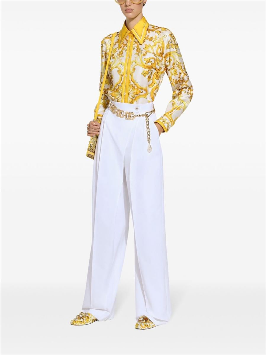 HIGH-WAIST FLARED TROUSERS DOLCE & GABBANA