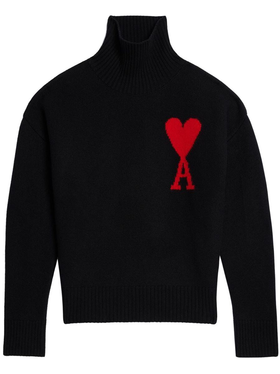 AMI DE COEUR ROLL-NECK WOOL JUMPER