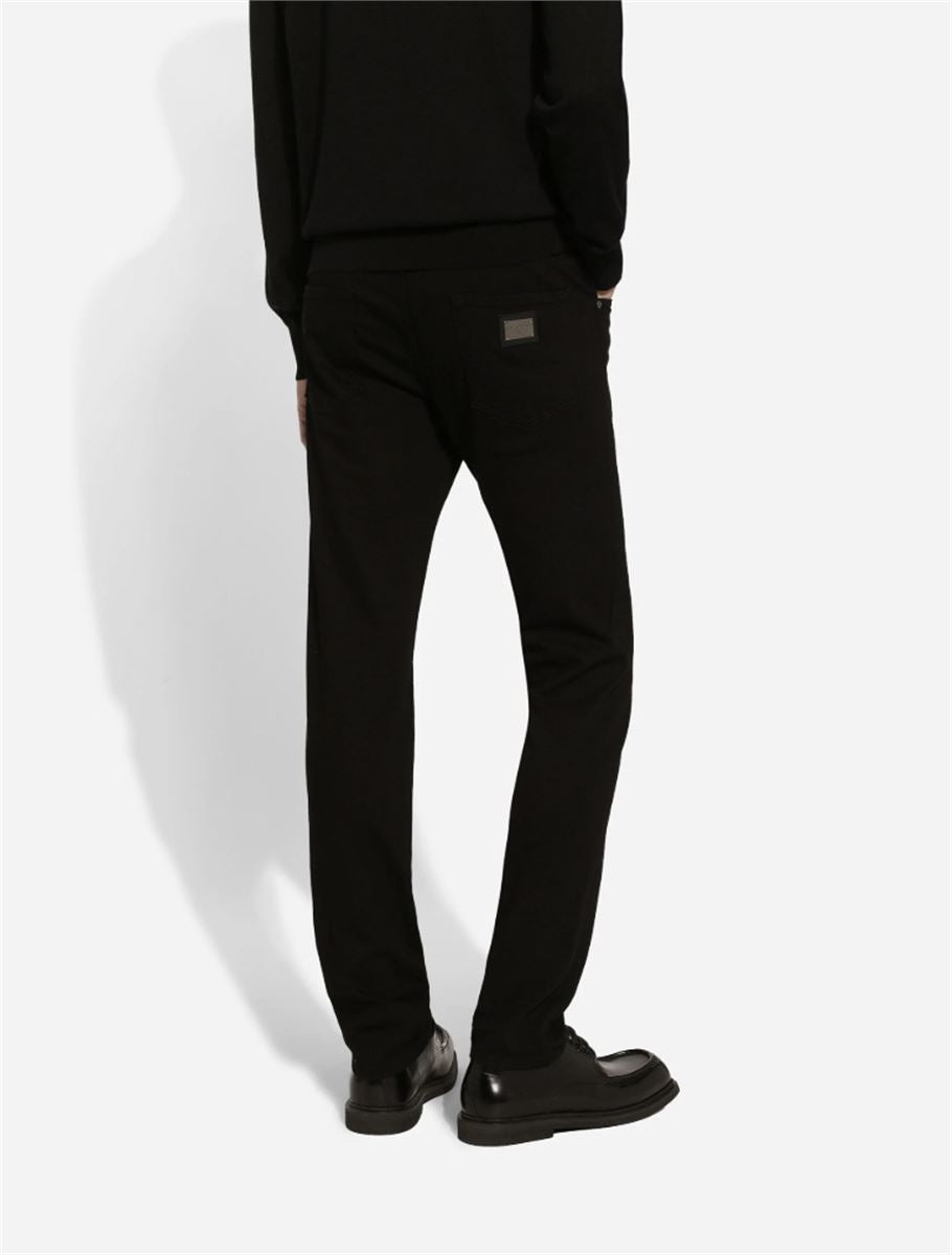 WASHED BLACK SLIM-FIT STRETCH JEANS