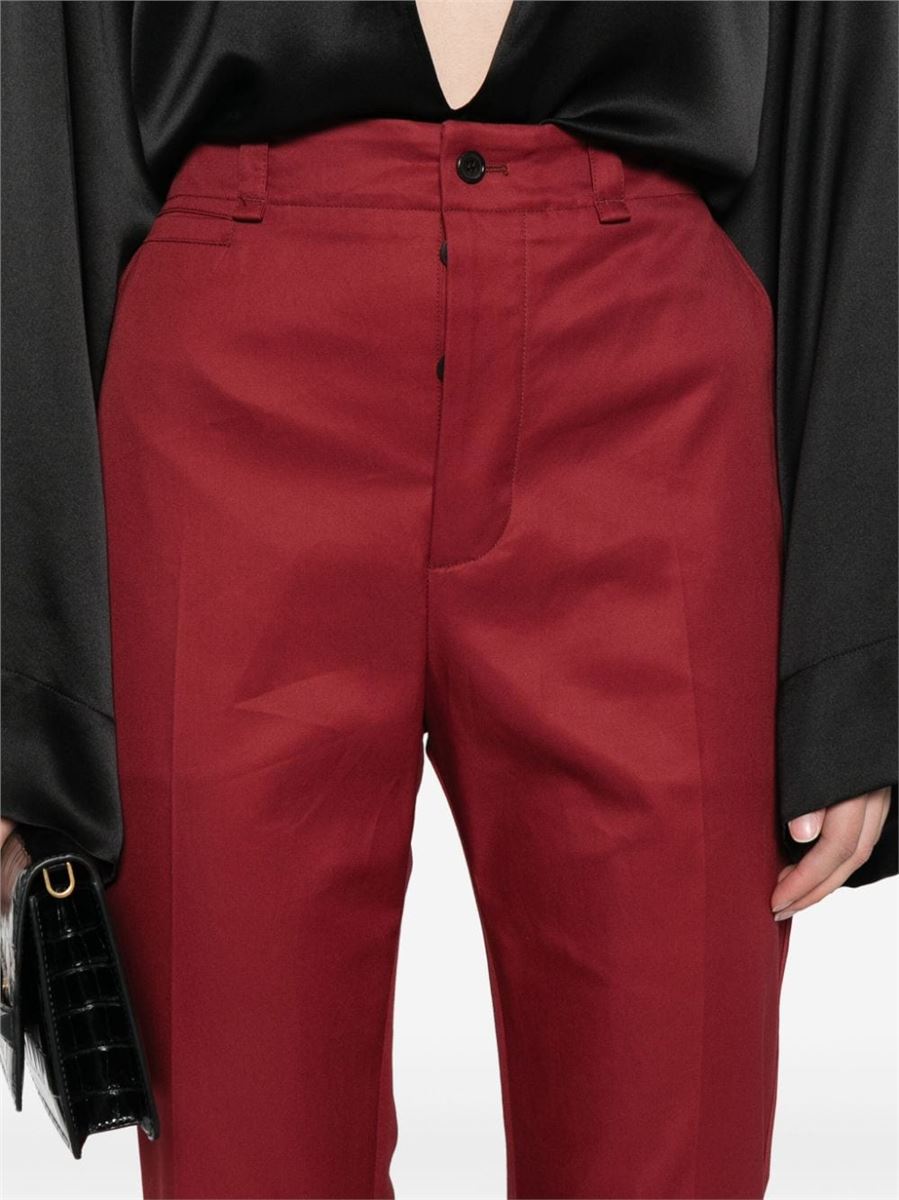 SLIM-LEG COTTON TROUSERS SAINT LAURENT