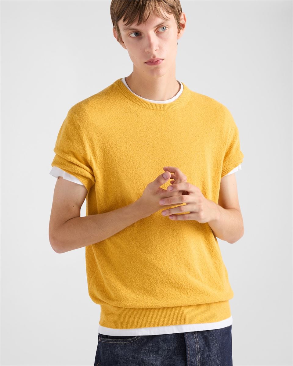 SHORT-SLEEVED COTTON SWEATER