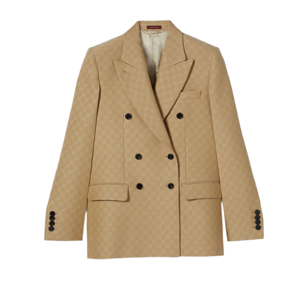 GG SILK WOOL CRÊPE JACQUARD JACKET