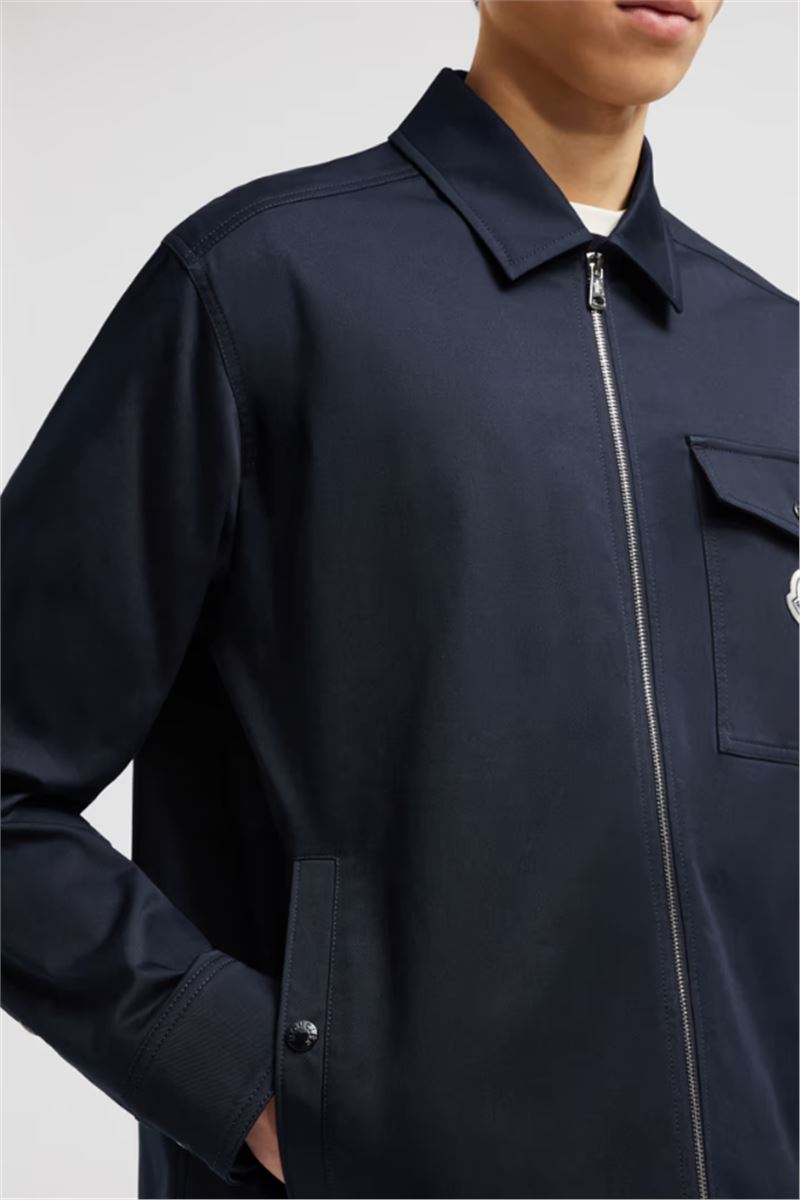 COTTON GABARDINE ZIP-UP SHIRT JACKET