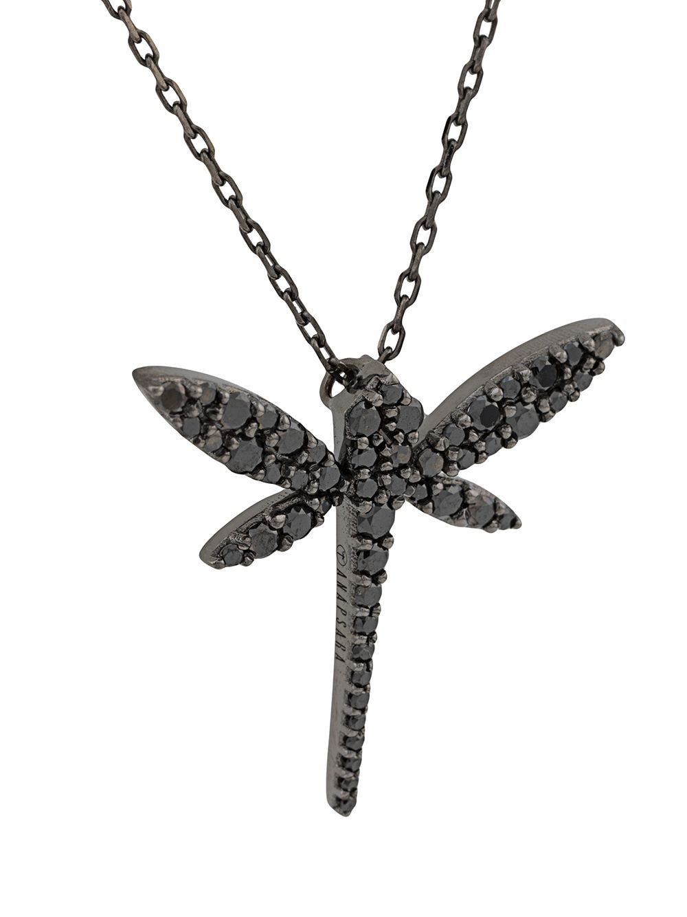 18KT WHITE GOLD DRAGONFLY DIAMOND NECKLACE