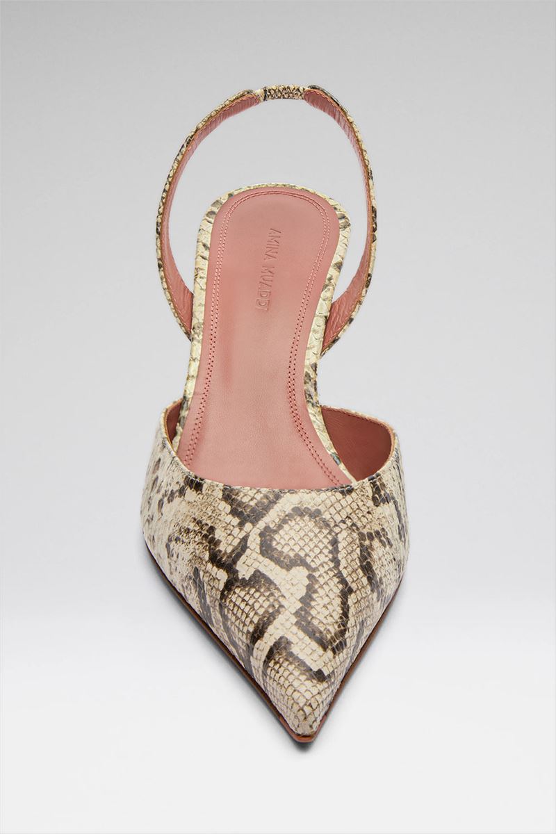 SOFIA SLING 60 SHINY SNAKESKIN PRINT LEATHER