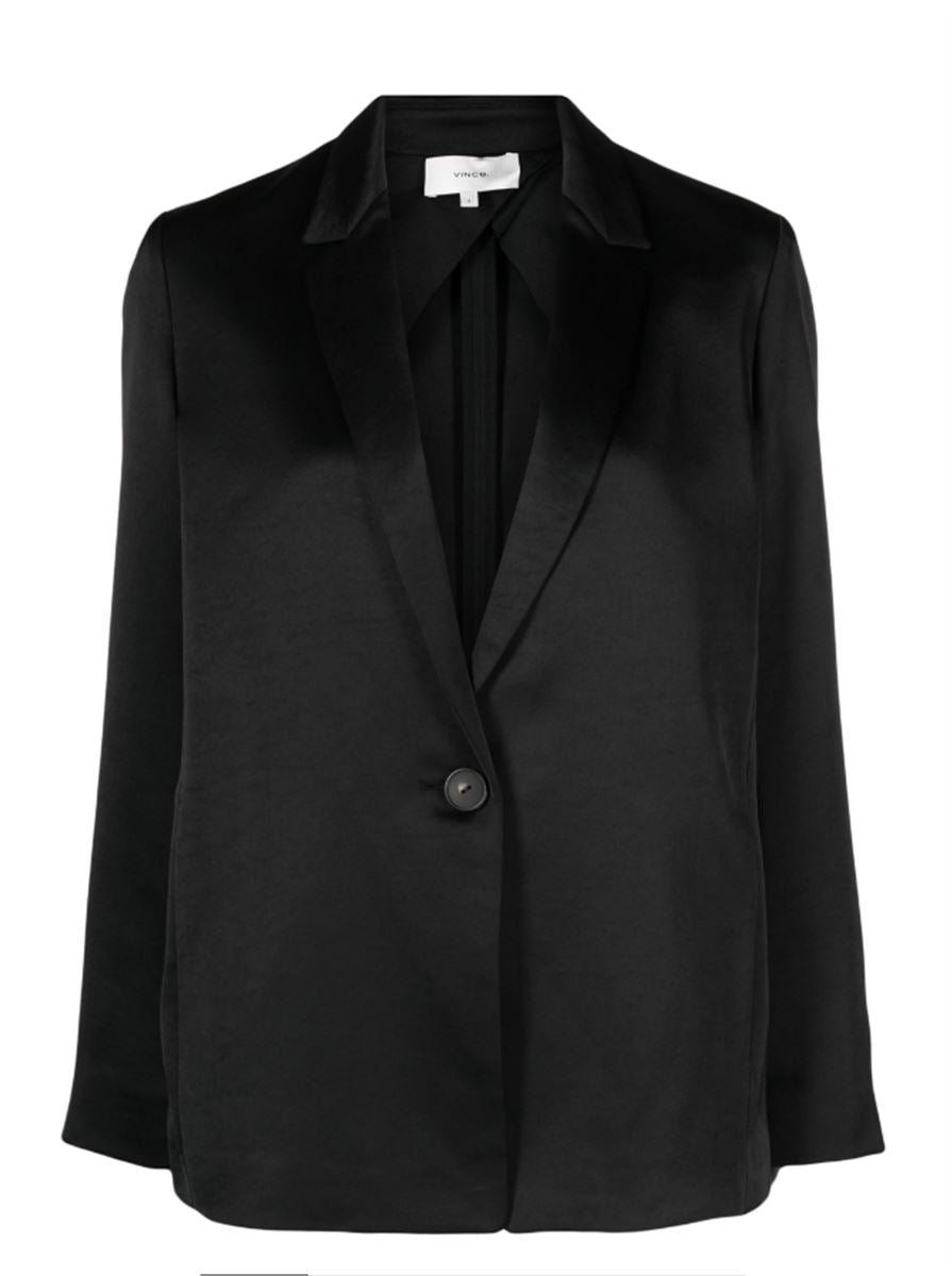 SINGLE-BREASTED SATIN BLAZER