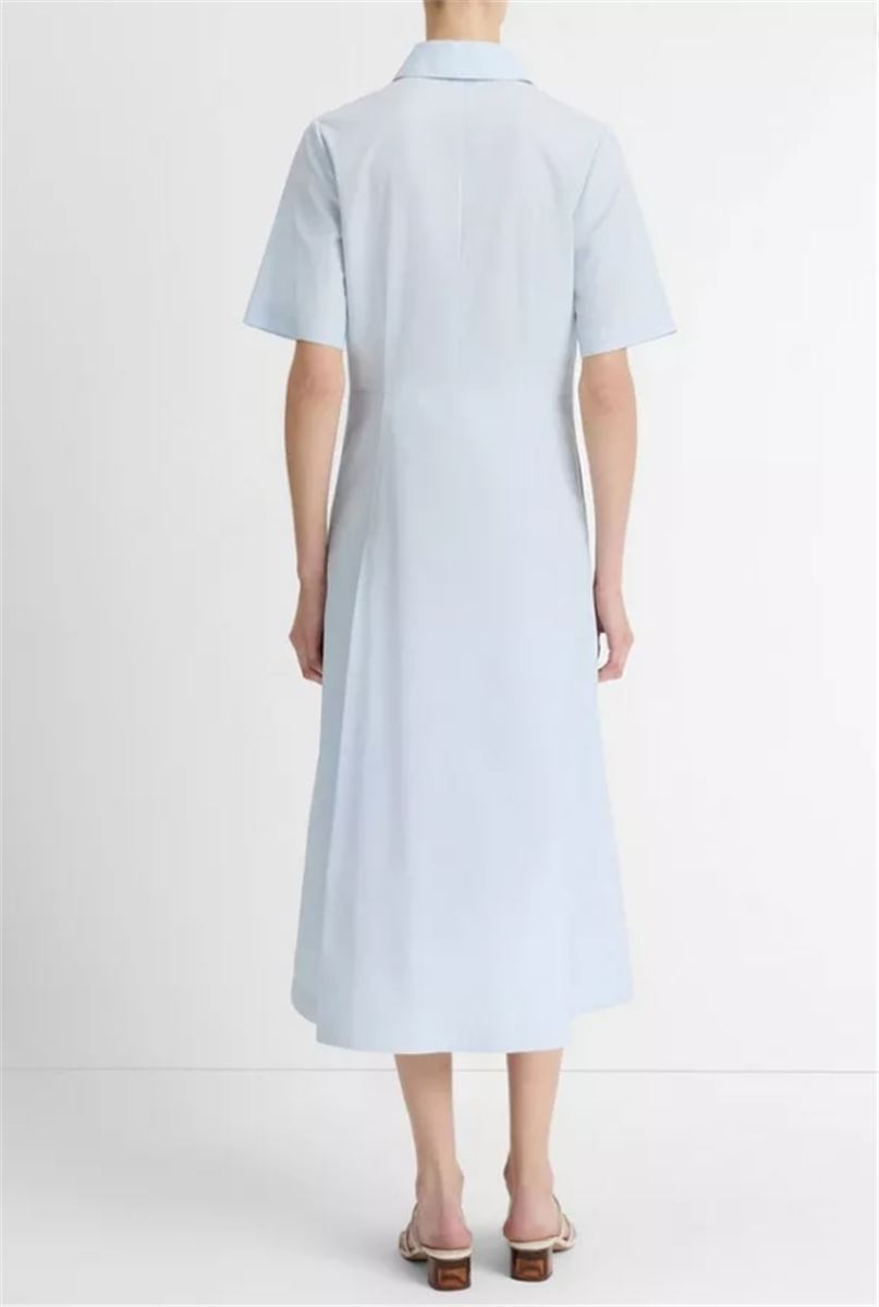 CANVAS TAPE COTTON SHIRT DRESS