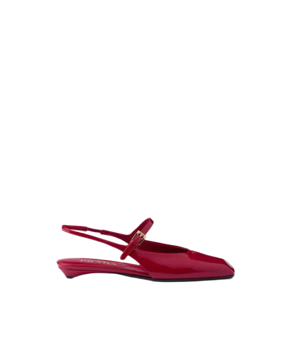 PATENT LEATHER SLINGBACK BALLERINAS