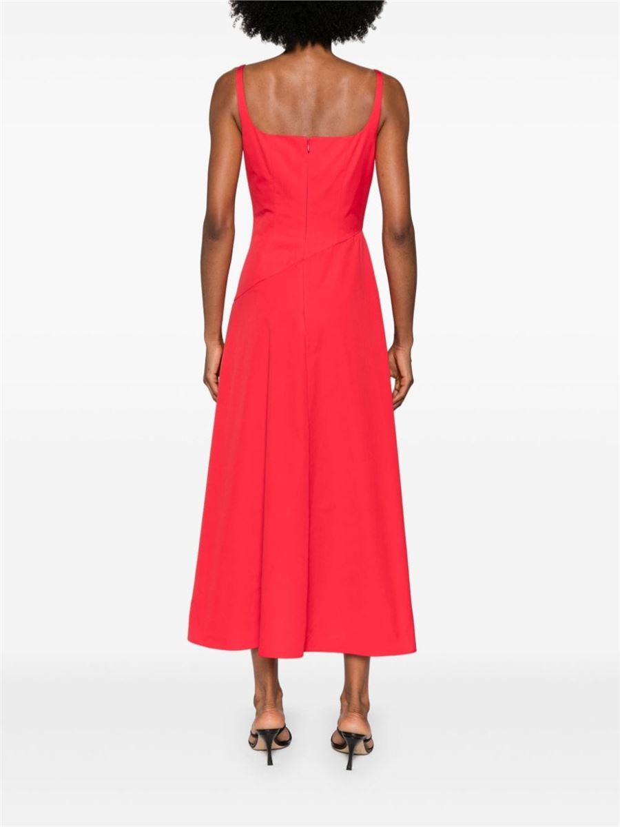 ASYMMETRIC FLARED MIDI DRESS A. MCQUEEN