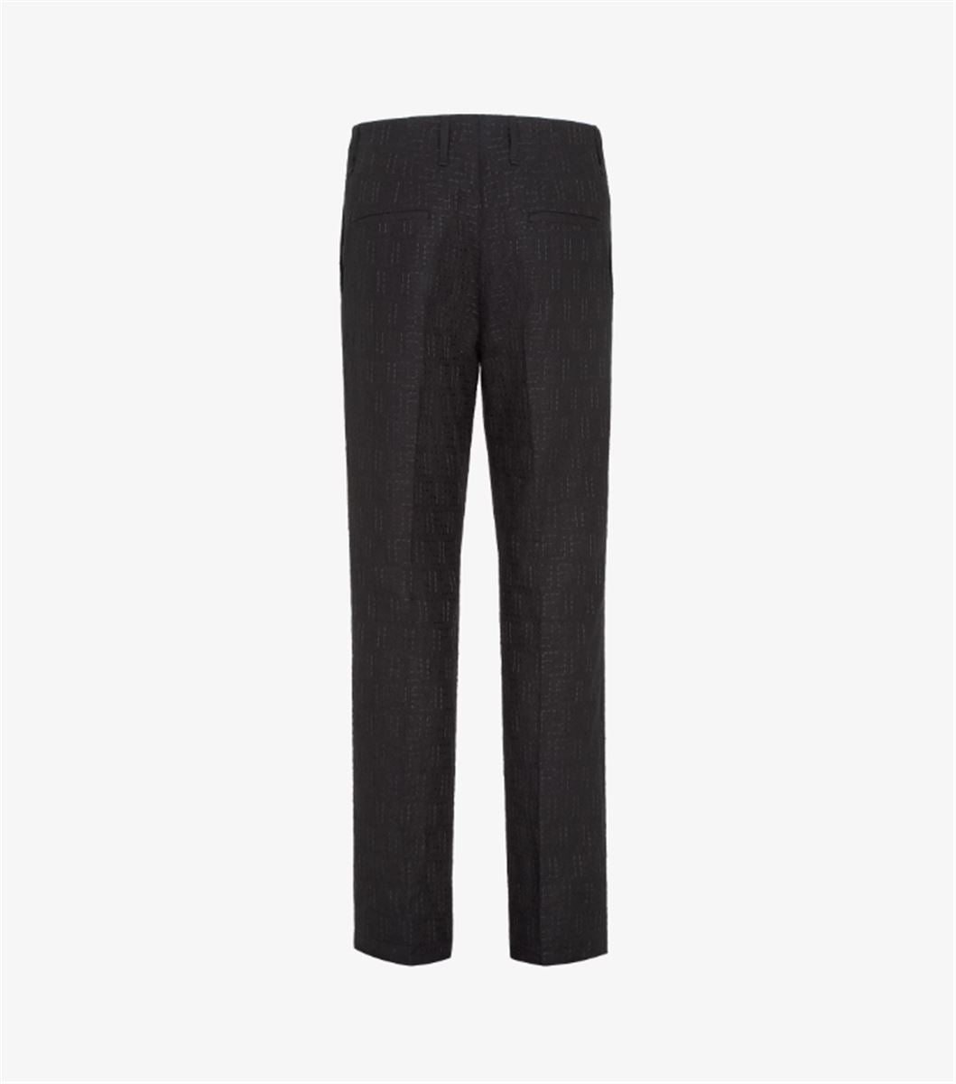 LINEN FF JACQUARD TROUSERS