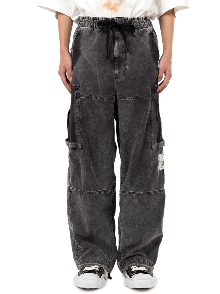 COTTON SATIN CARGO PANTS