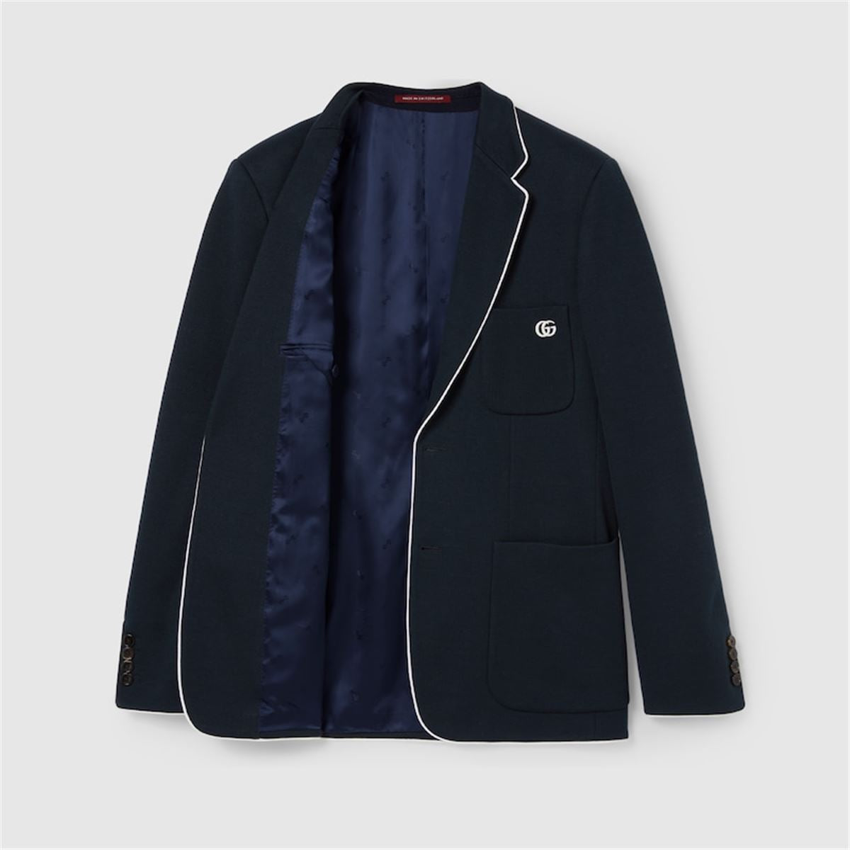 COTTON JERSEY JACKET WITH EMBROIDERY