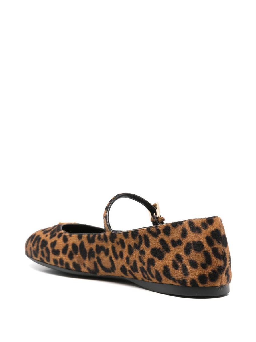 LEOPARD-PRINT BALLERINA SHOES PRADA