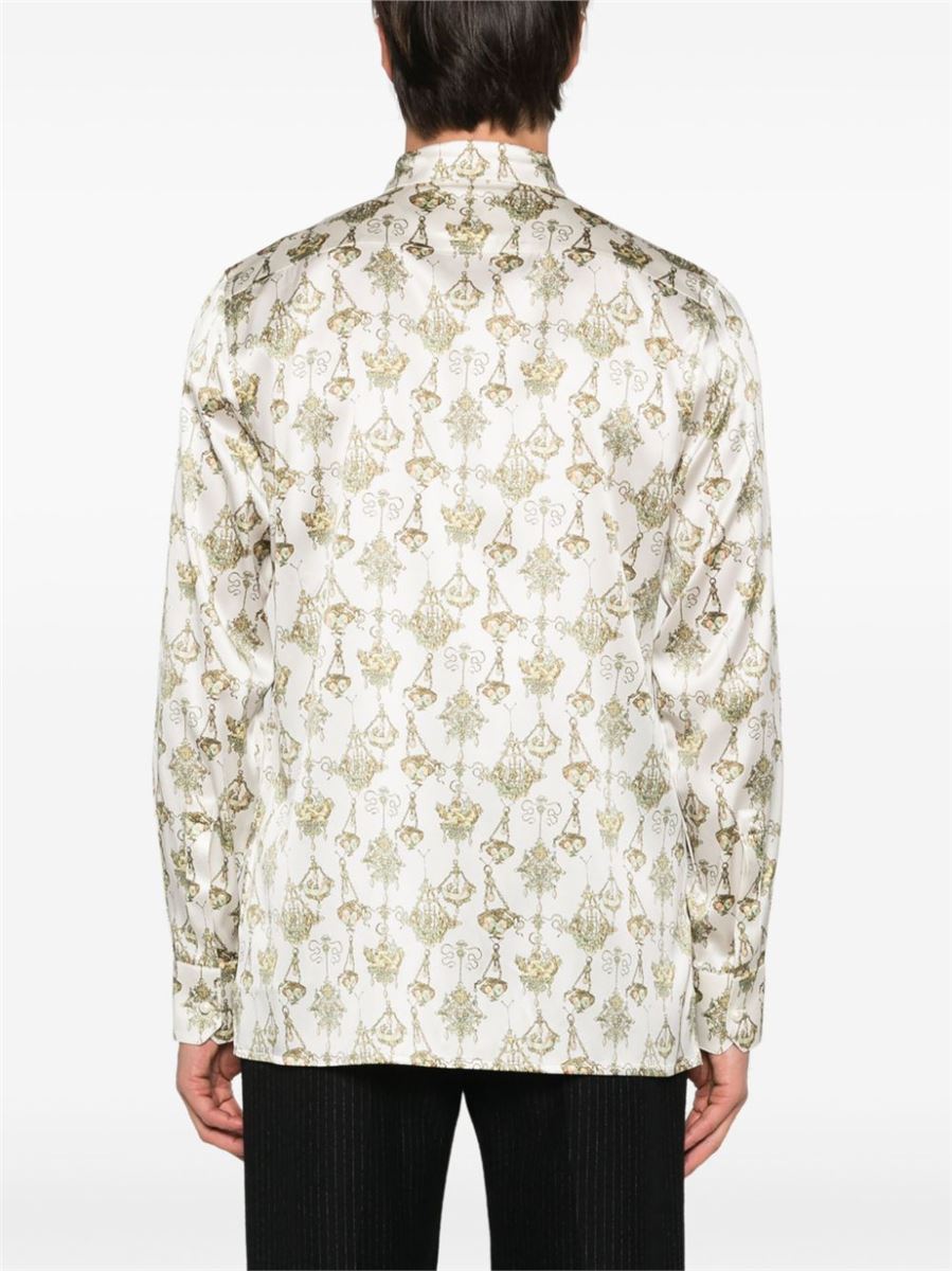 CHANDELIER-PRINT SILK SHIRT