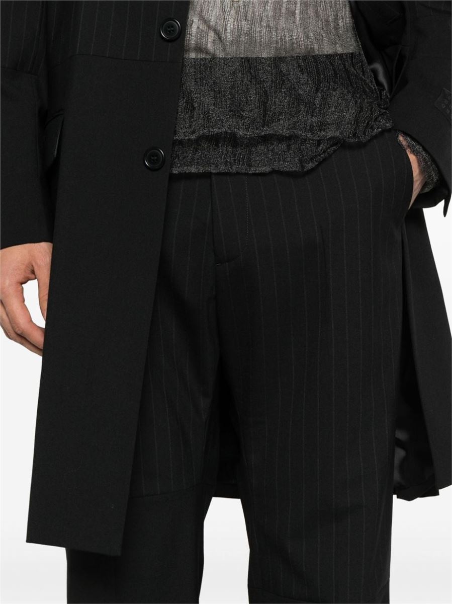 PANELLED PINSTRIPE TAILORED TROUSERS MM6