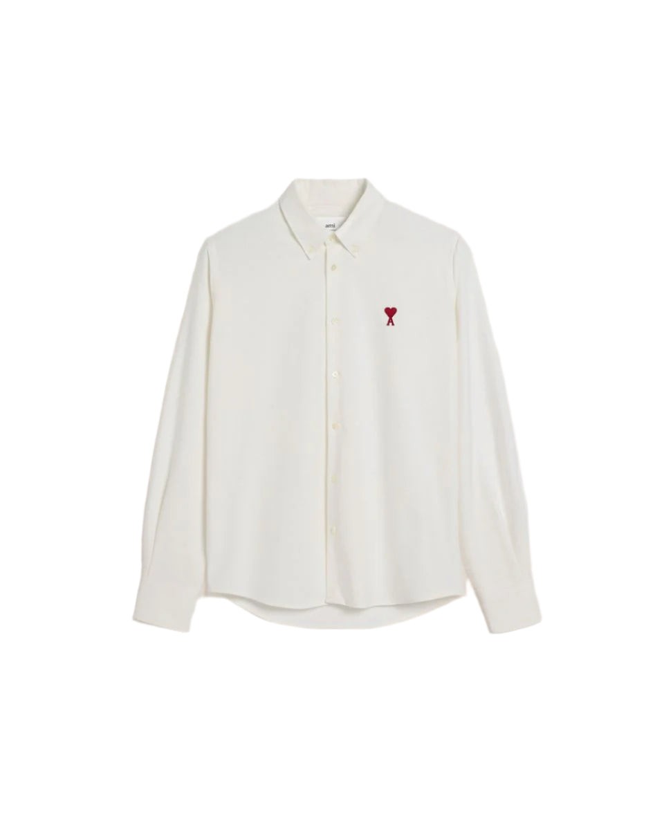 WHITE COTTON BUTTON-DOWN AMI DE COEUR SHIRT