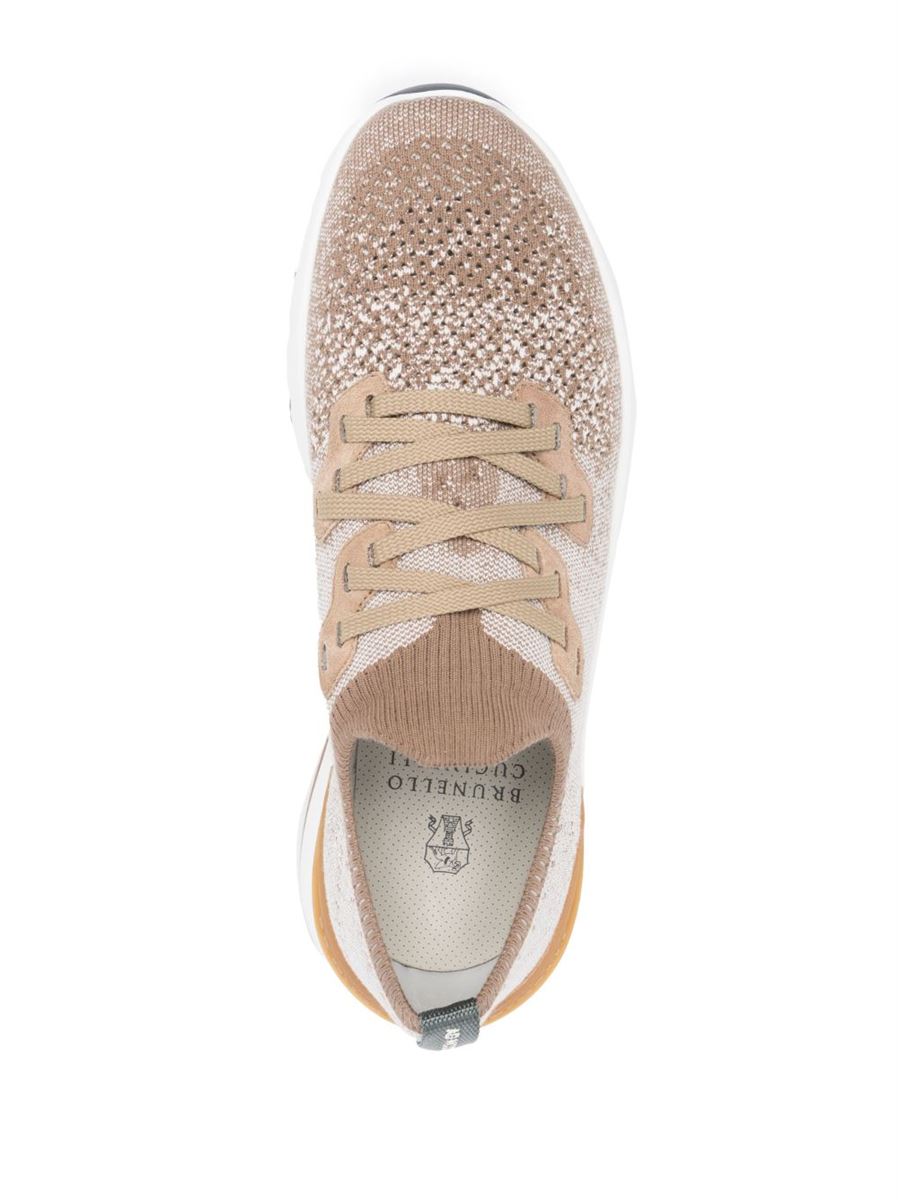 MESH-PANEL LACE-UP SNEAKERS