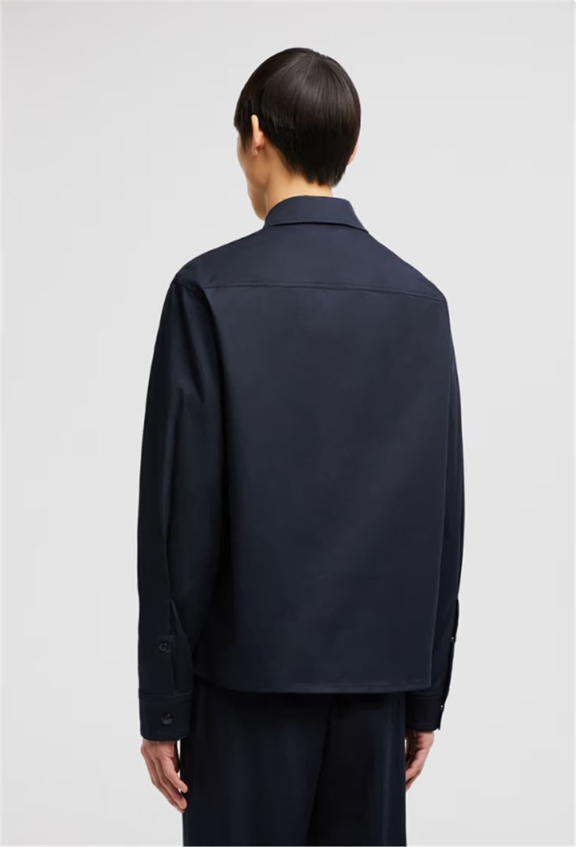 COTTON GABARDINE ZIP-UP SHIRT JACKET