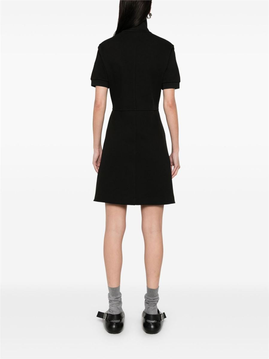 SHORT-SLEEVE STAND-COLLAR POLO DRESS