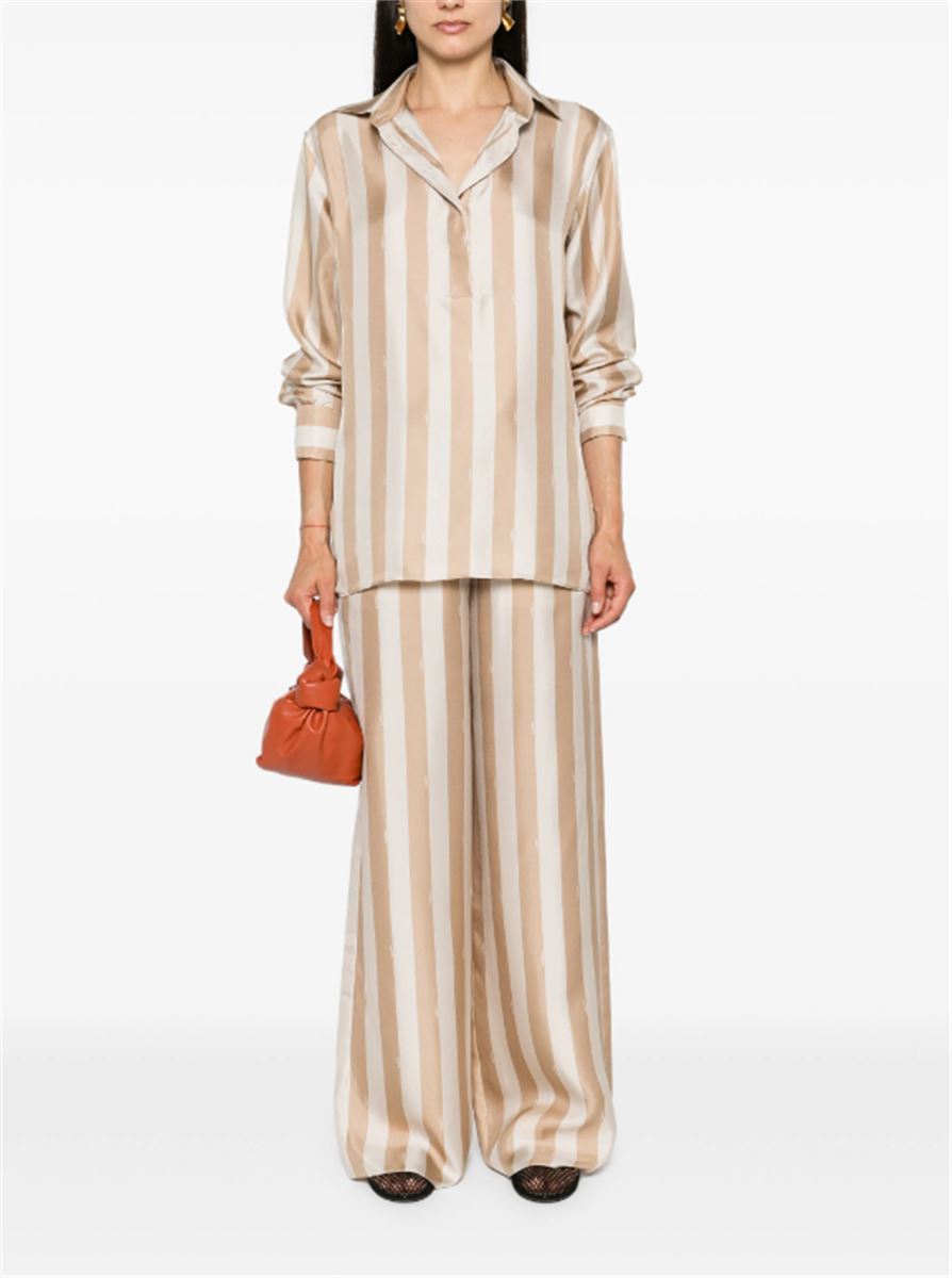 PEQUIN-STRIPE SILK SHIRT FENDI