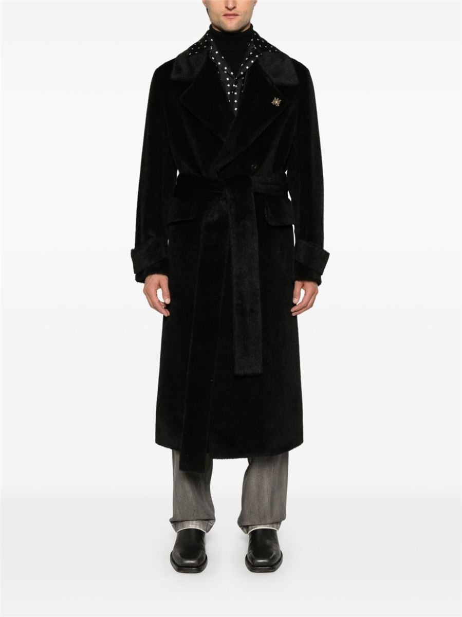 BRUSHED-EFFECT COAT AMIRI