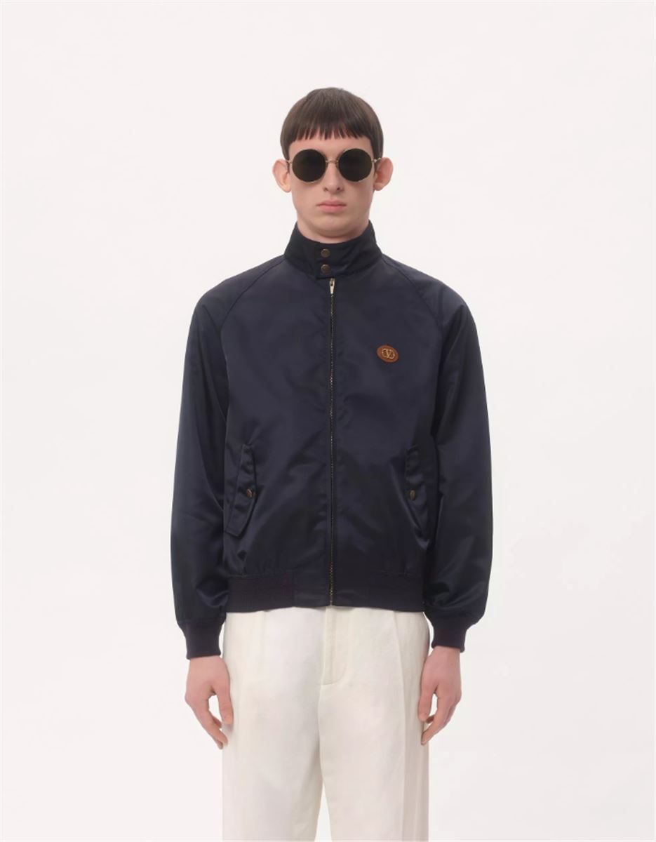 NYLON BLOUSON WITH VLOGO PATCH