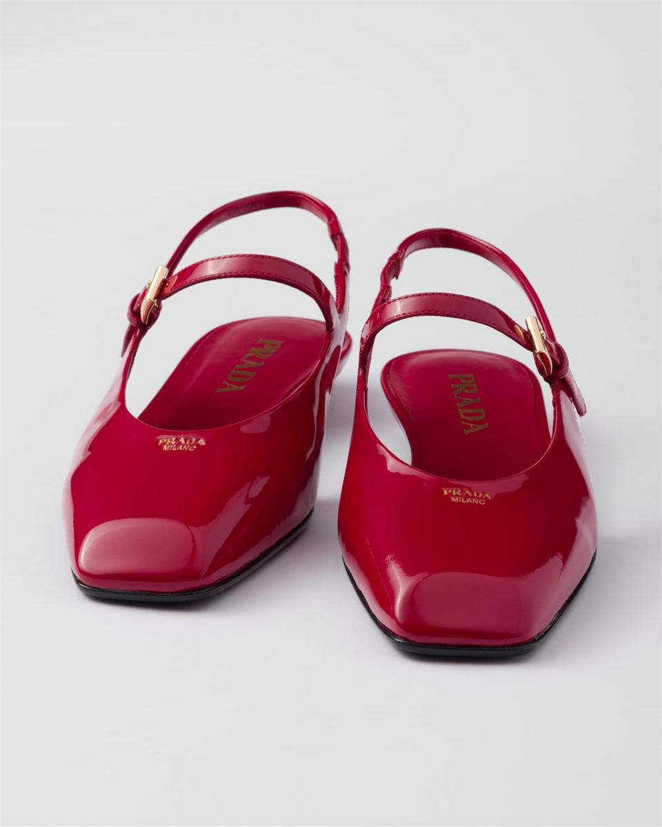 PATENT LEATHER SLINGBACK BALLERINAS