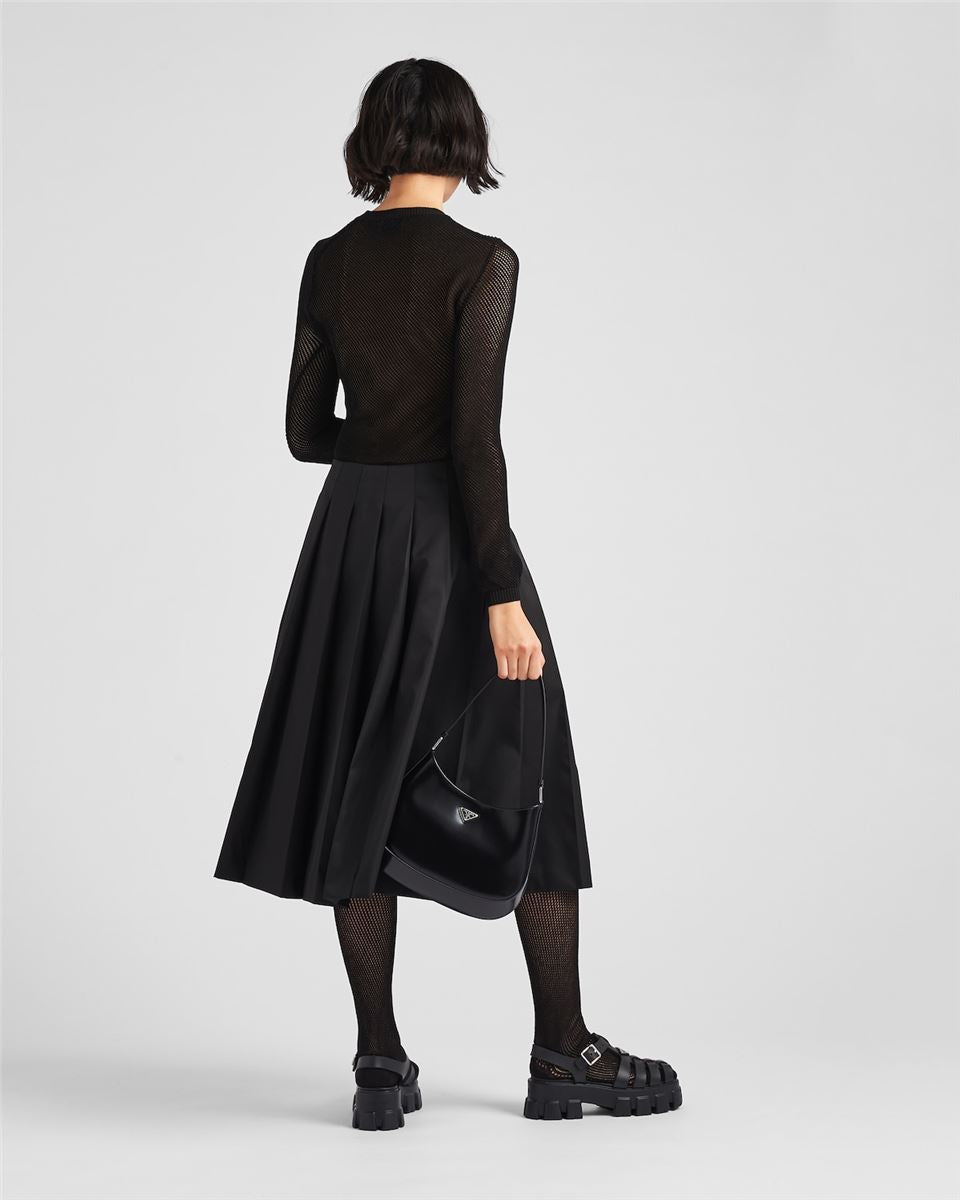 PLEATED RE-NYLON SKIRT PRADA