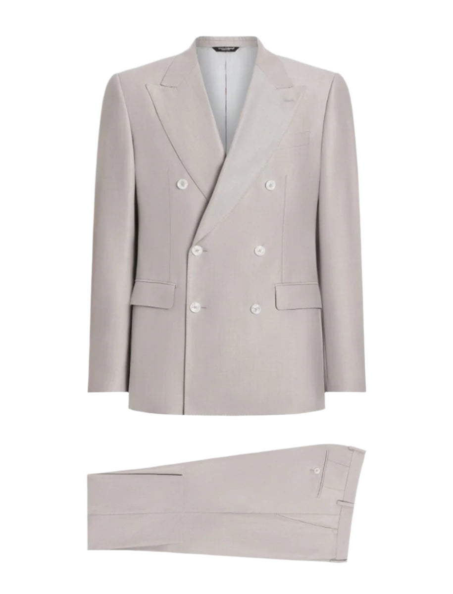 DECONSTRUCTED DOUBLE-BREASTED WOOL AND SILK SUIT