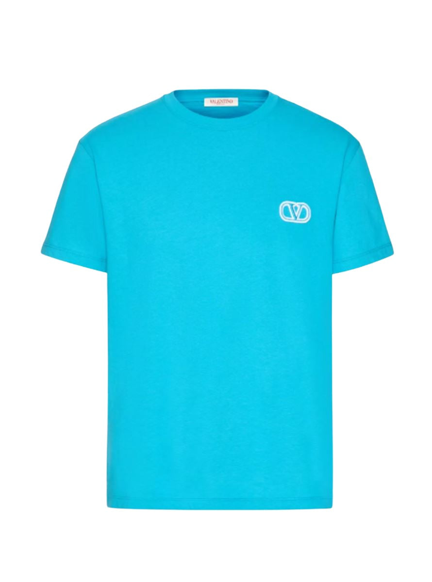 COTTON T-SHIRT WITH VLOGO SIGNATURE PATCH