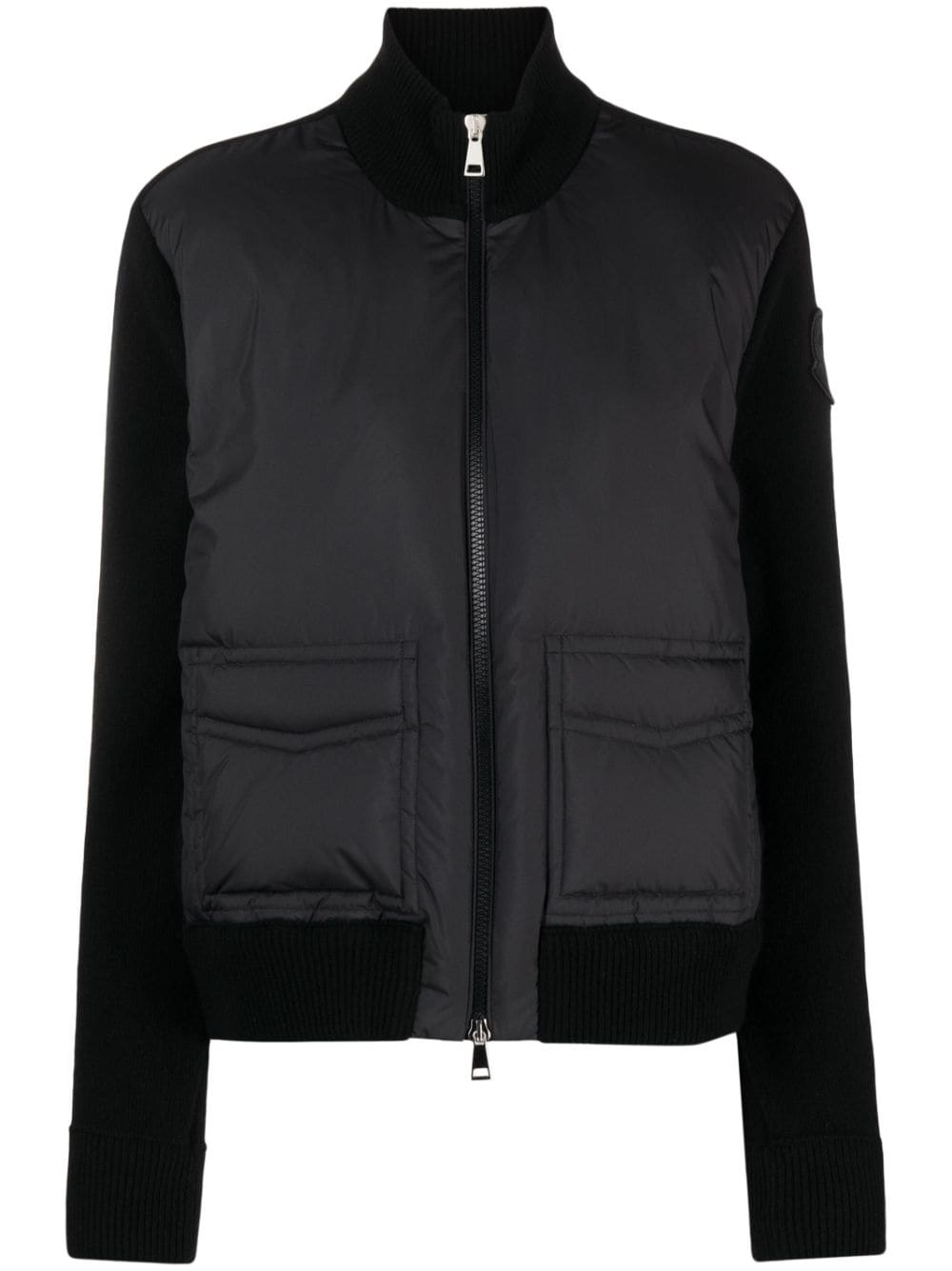 KNITTED-PANEL PADDED JACKET MONCLER