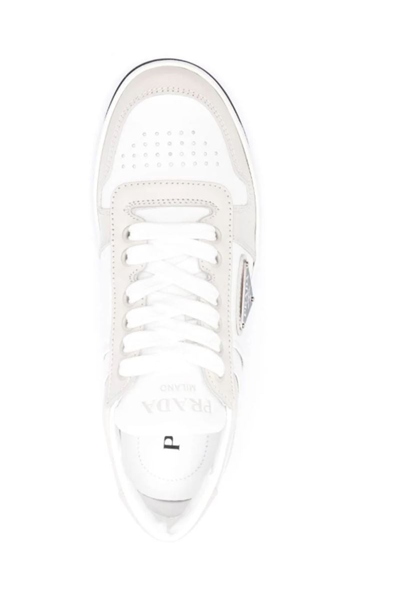 DOWNTOWN LEATHER SNEAKERS PRADA