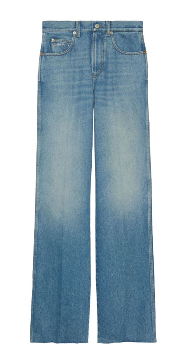 HORSEBIT-DETAIL WIDE-LEG JEANS GUCCI