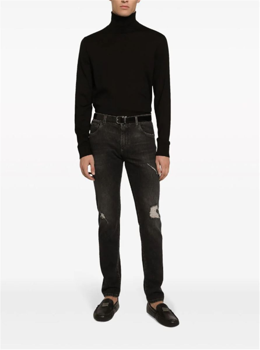 DISTRESSED SLIM-FIT JEANS DOLCE & GABBANA