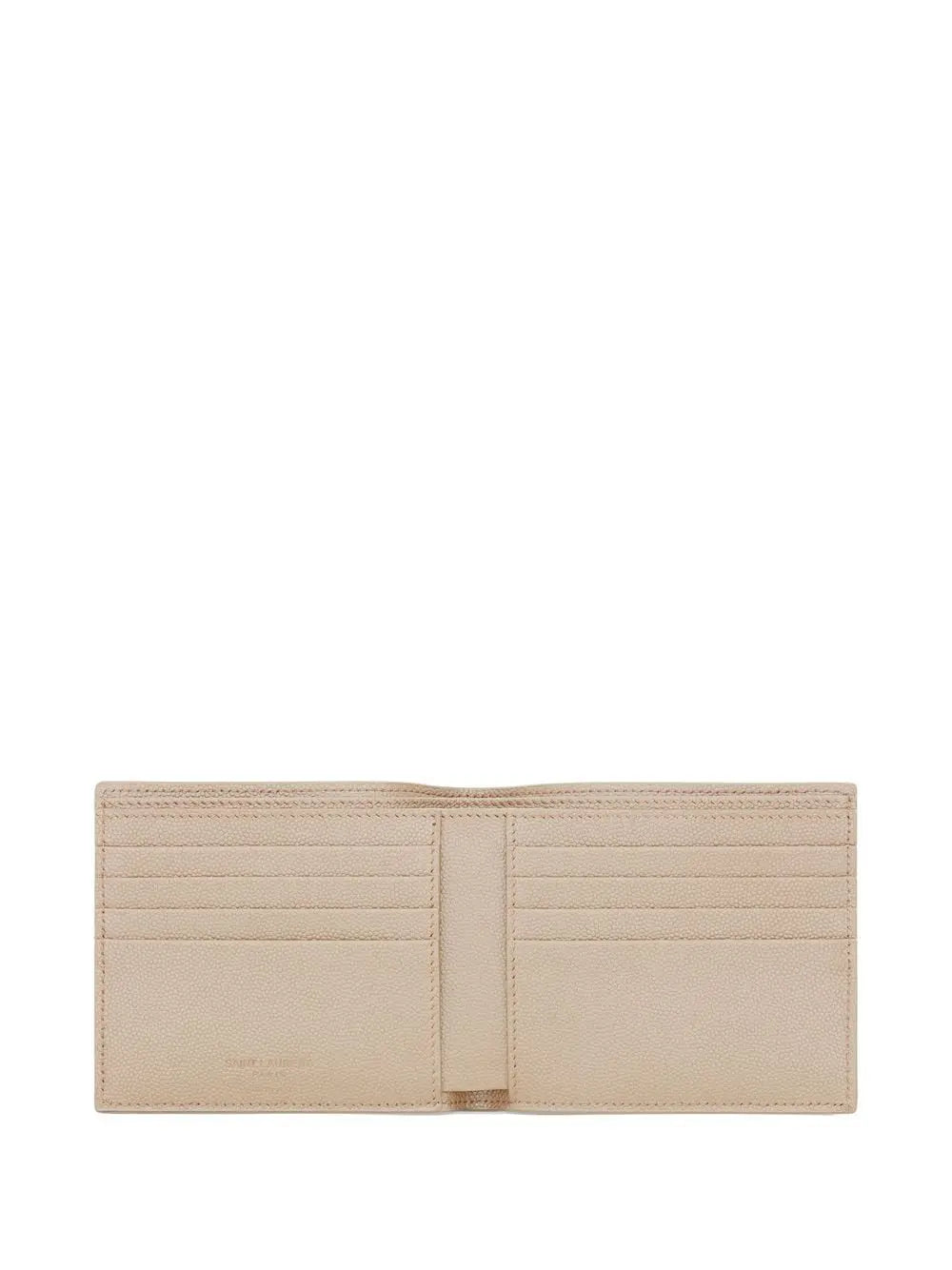 BI-FOLD PEBBLED-LEATHER WALLET SAINT LAURENT