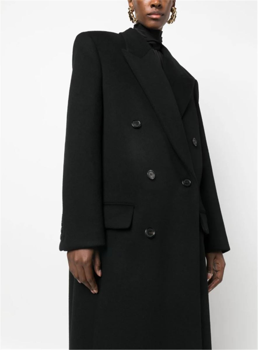 DOUBLE-BREASTED WOOL COAT